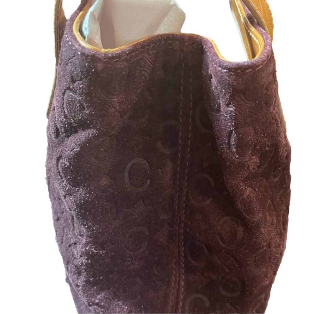 Celine Vintage Suede Burgundy Mini Tote with COA and Unbranded Dust Bag - Picture 4 of 16